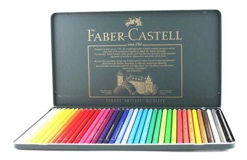 Lápis De Cor Faber Castell Polychromos 36 Cores Estojo Metal
